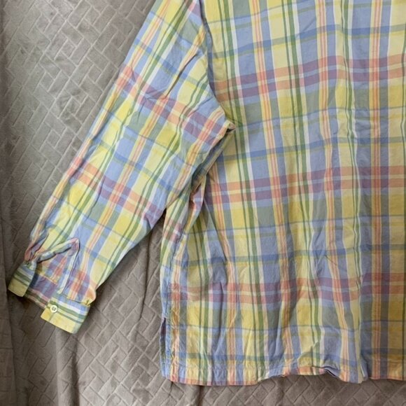 Blair Womens 2XL Dress Shirt Colorful Pastel Button Up Long Sleeve Collared - Picture 13 of 16
